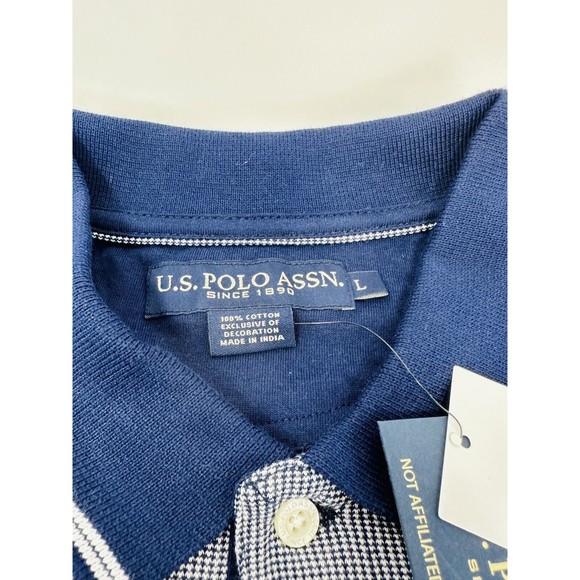U.S.‎ Polo Assn. Since 1890 Big Pony  Navy/ gray new  Short sleeve. NEW!!! L - Picture 5 of 11
